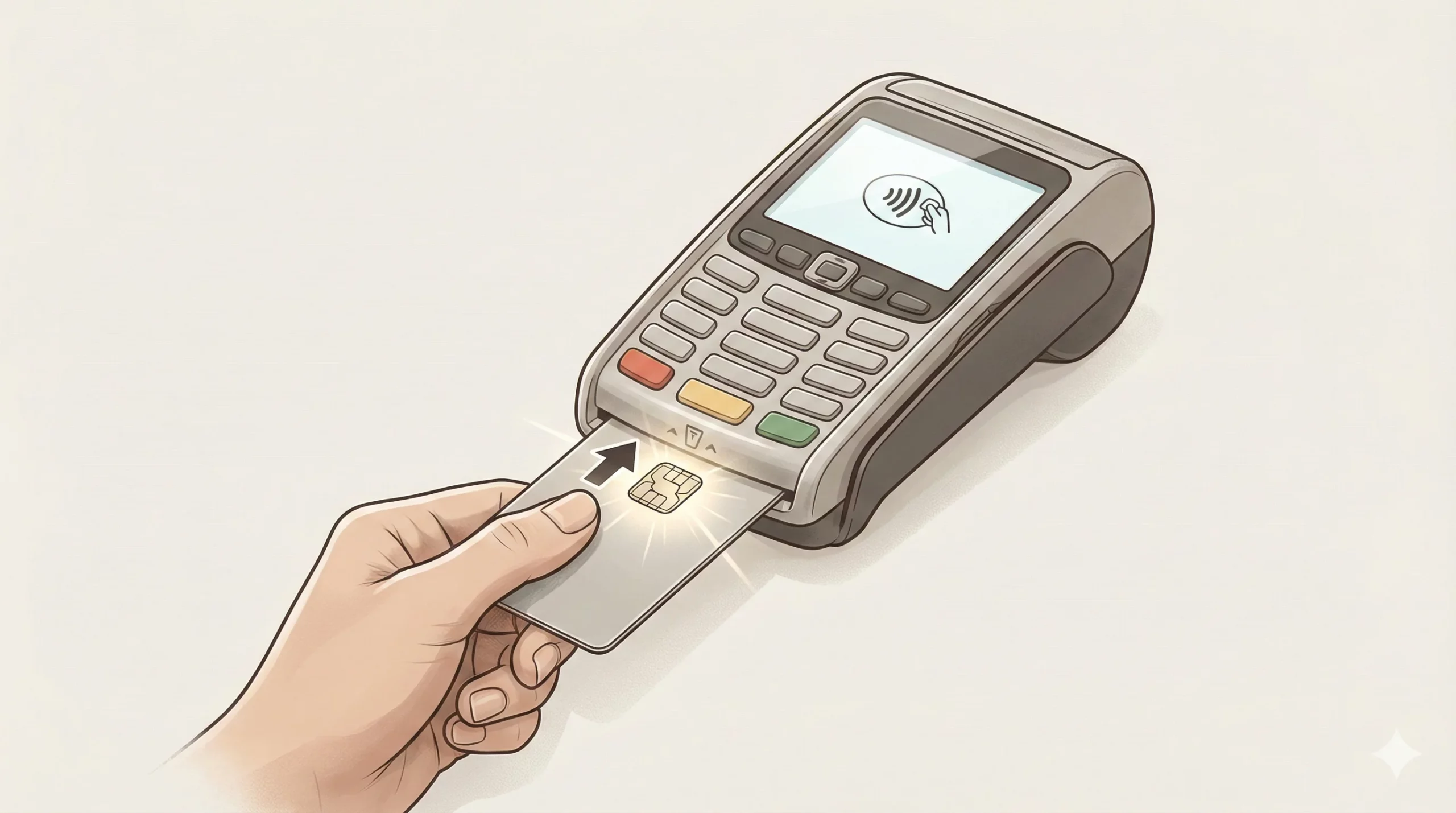 Como inserir o cartão com chip corretamente na maquininha
